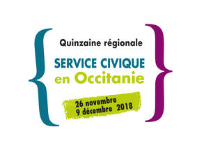 Logo quinzaine service civique 2018